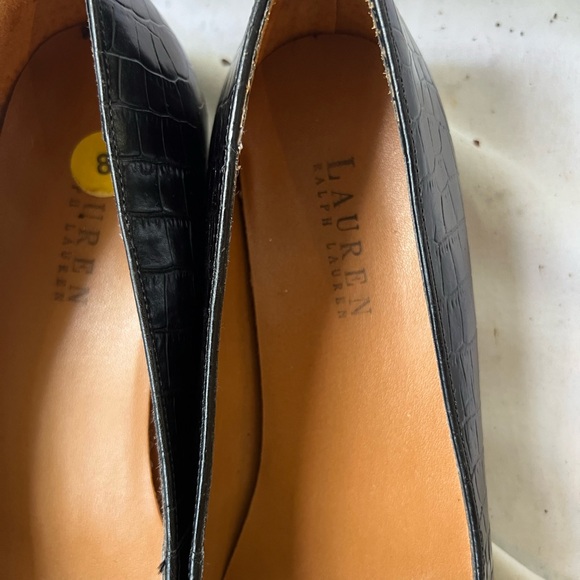Ralph Lauren Black Leather Flats - Picture 8 of 9